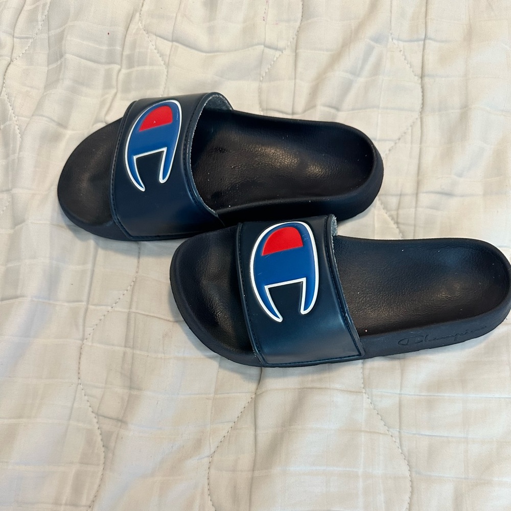 Champion blue& Red Big C Slides, size 1 - Picture 5 of 7